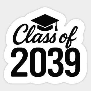 Class of 2039 Graduation Cap Future Graduate Sticker